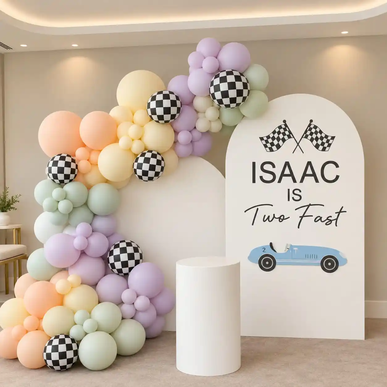 Car Race Backdrop Decor